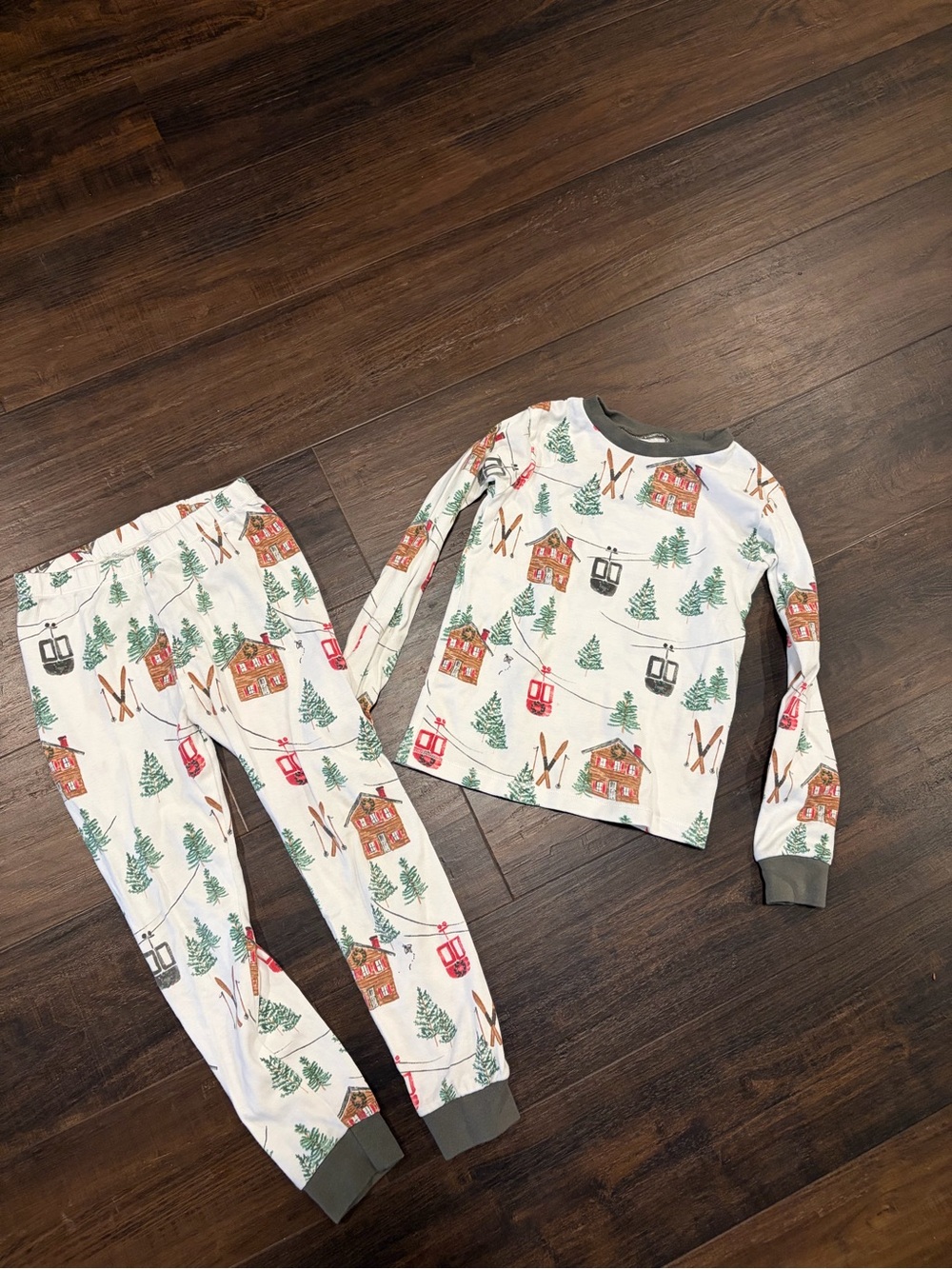 Burts Bees Pajamas 5T Ski Lodge Winter Christmas Organic Cotton